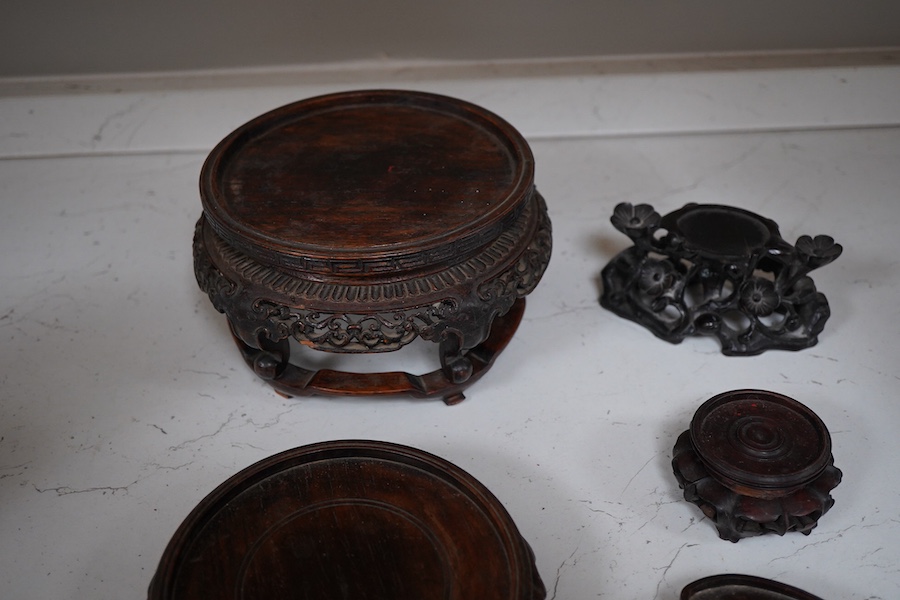 A collection of Chinese hardwood stands